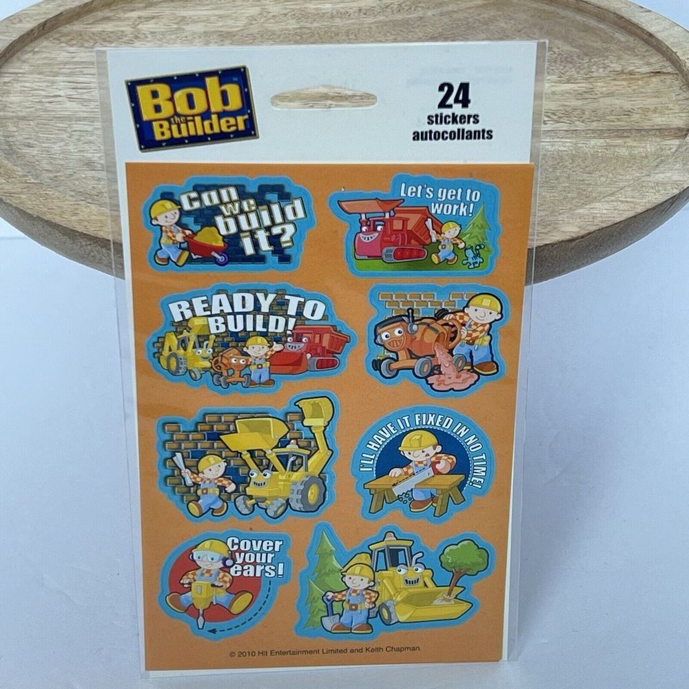 New 2010 BOB THE BUILDER 24 Stickers British Cartoon KIdcore